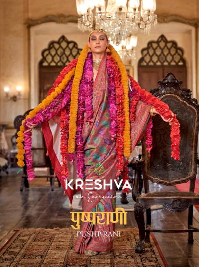 KRESHVA PUSHP-RANI 812 TO 817 DESIGNER SILK SAREE WHOLESALER IN INDIA